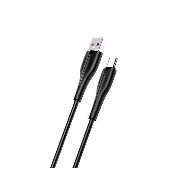 USB-C-kabel 5A USAMS 1 m Snabbladdning Svart