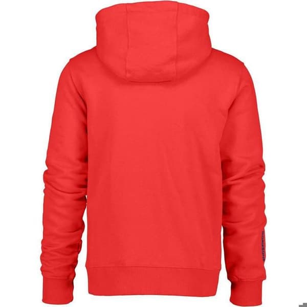 Huvtröja med full zip Didriksons Ven röd äpple jag