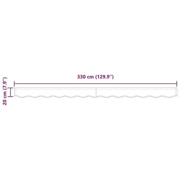 vidaXL Ersättning av valance Ljusgrå 3,5 m Polyester 42000773