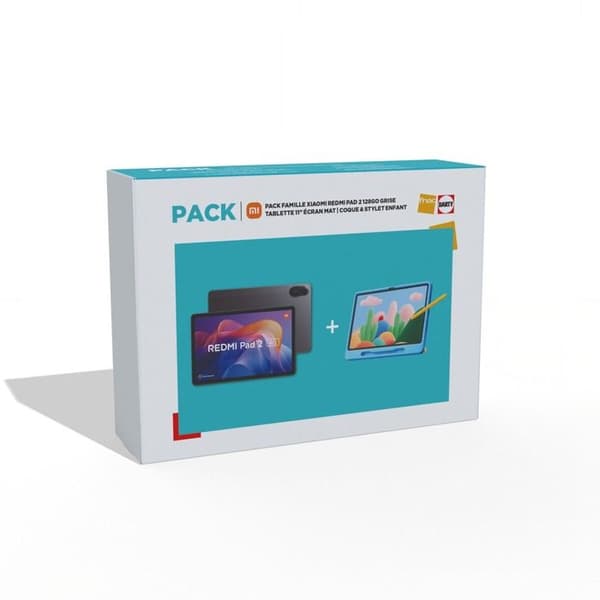 Xiaomi Pack Redmi Pad 2 Play 11" 128 Go Grå + skydd och barnpenna