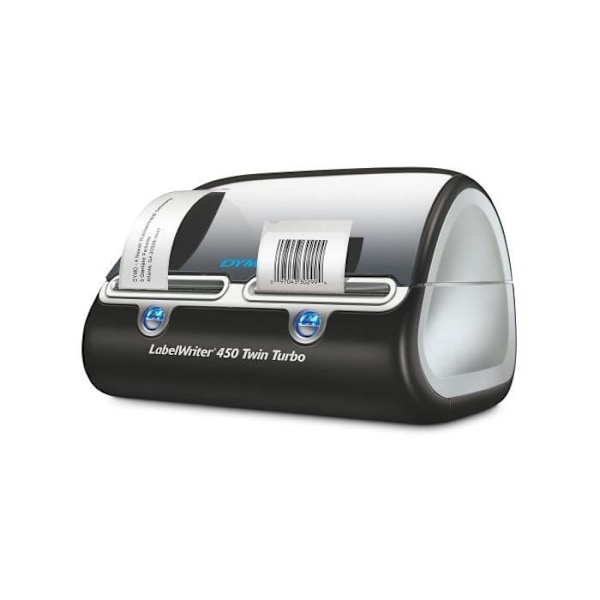 DYMO LabelWriter 450 Twin Turbo termisk pappersetikettskrivare anslutbar PC/MAC via USB Svart, Silver