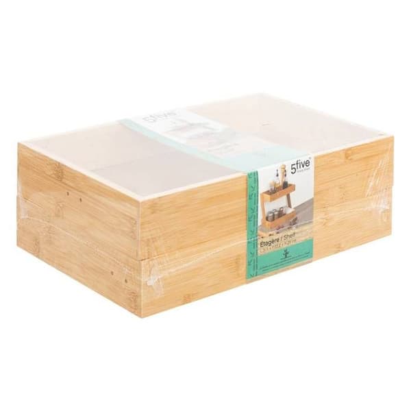 Organisatör 2 våningar bambu stor modell - 5 five simply smart beige