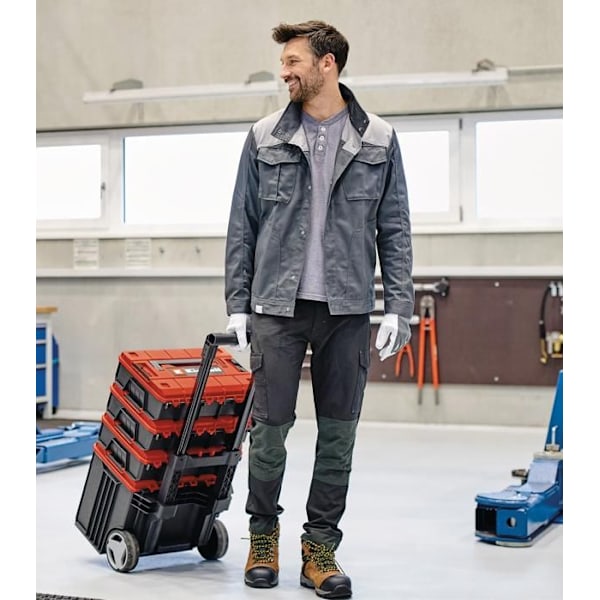 Einhell Tour de coffrets de rangement E-Case Tower (max 120 kg, för modulär förvaring av känslig utrustning) Röd
