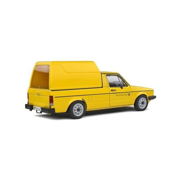 Miniatyrleksak - SOLIDO - VW Volkswagen Caddy MKI 1982 Deutsche Post Gul - Skala 1:18 Gul