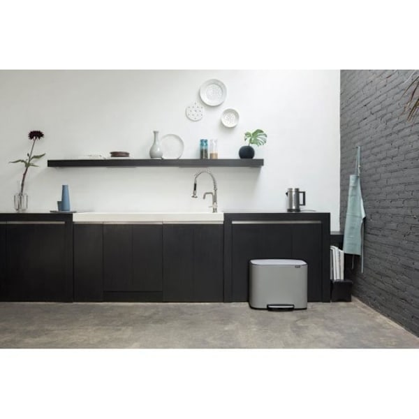 BRABANTIA Pedalbehållare Bo - 36 L - Mineralbetonggrå