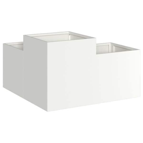 Jardinière 80x80x48 cm Stål Vit