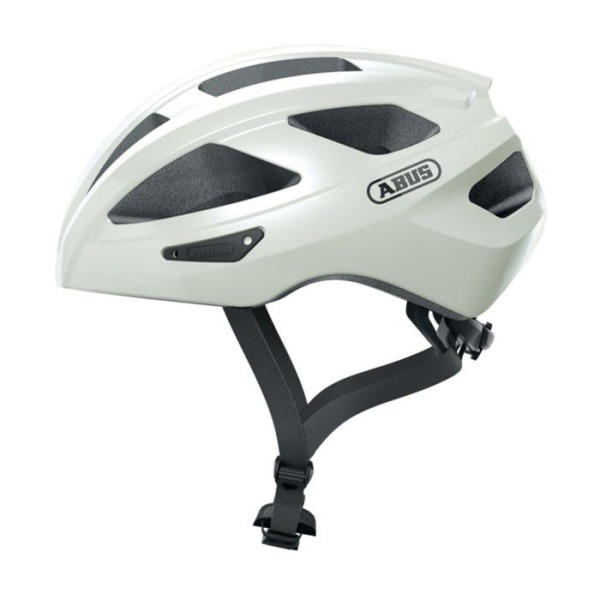 Abus Cykelhjälm - 67332 - Macator Road Helmet - Sport Cykelhjälm för nybörjare - Unisex Vit M