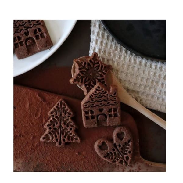 Scrapcooking Silikonform för julsnittar - 2987 gyllene
