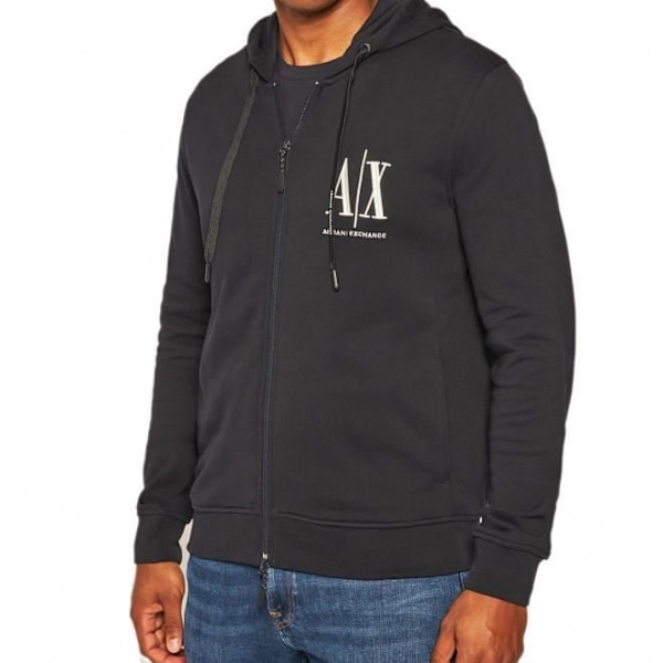 Luvtröja - ARMANI EXCHANGE - Herr - Marinblå - Långa ärmar Blå M