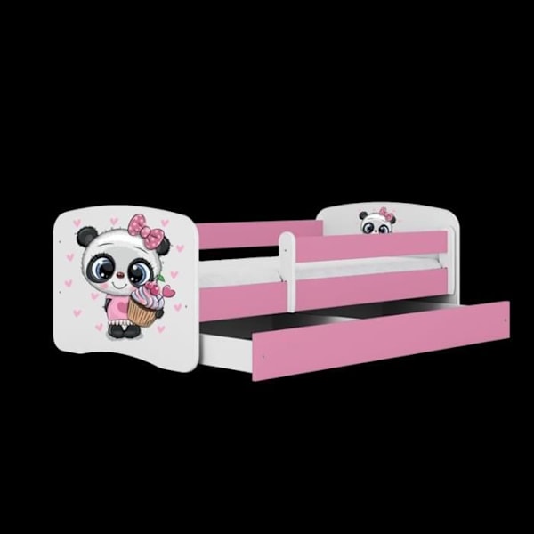 Kocot Kids Cot Babydreams rosa panda med lådmadrass 160/80 - 5903282044289