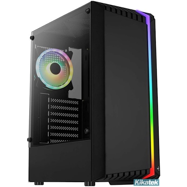 Gamingchassi ATX - Aerocool - BIONICV2 - RGB - Härdat Glas - Fläkt 120 mm