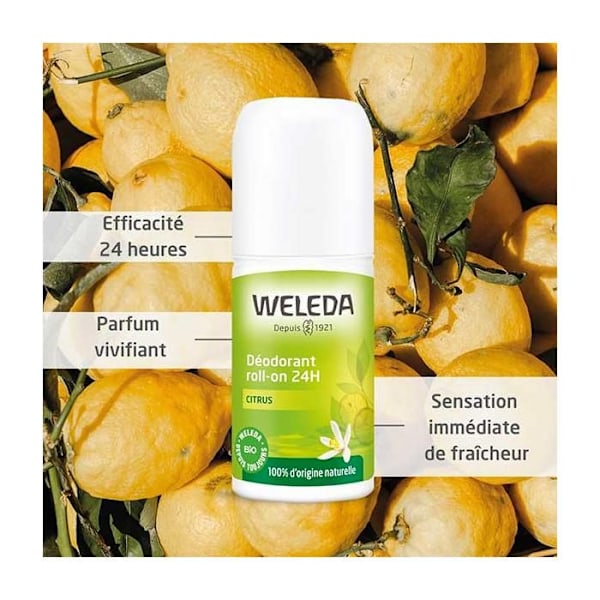 Deodorant - Weleda - Citrus - 24h - Roll-On 50ml - Utan alkohol