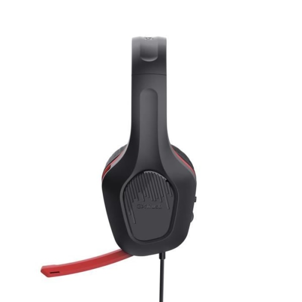 Trust Gaming GXT 415S Zirox Lightweight Wired Gaming Headset för Nintendo Switch, 3,5 mm uttag, 1,2 m kabel, med mikrofon - svart/röd