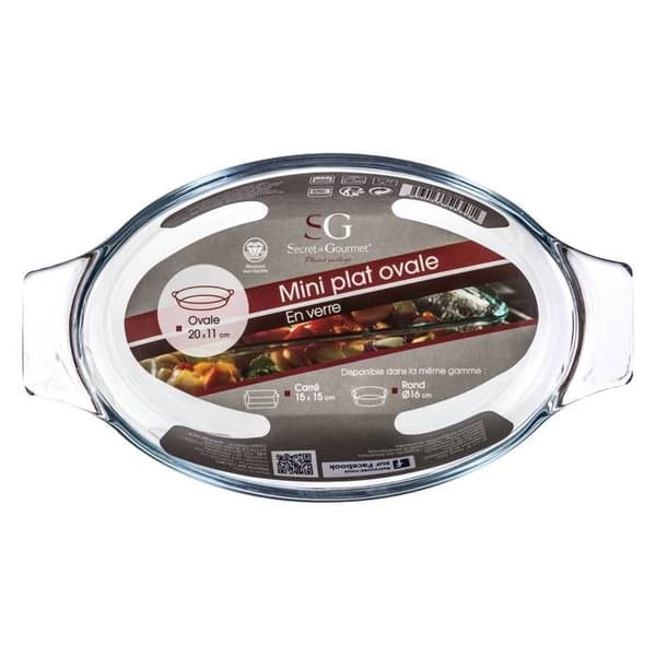 Ovala glasfat - 5five Transparent