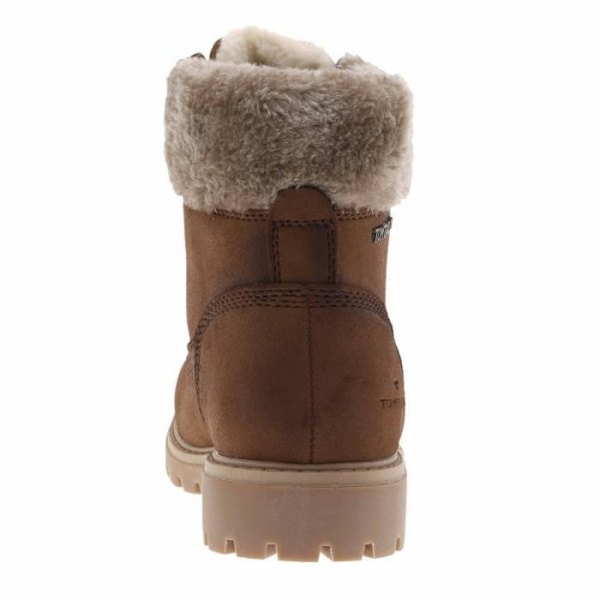 Kängor - Ej specificerad - Modell ej specificerad - Fake päls - Brun - Platt 2,5 cm kastanj 40