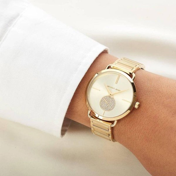 Klocka - MICHAEL KORS - MK3639 - 37mm - Guld rostfritt stål - Analog kvarts gyllene