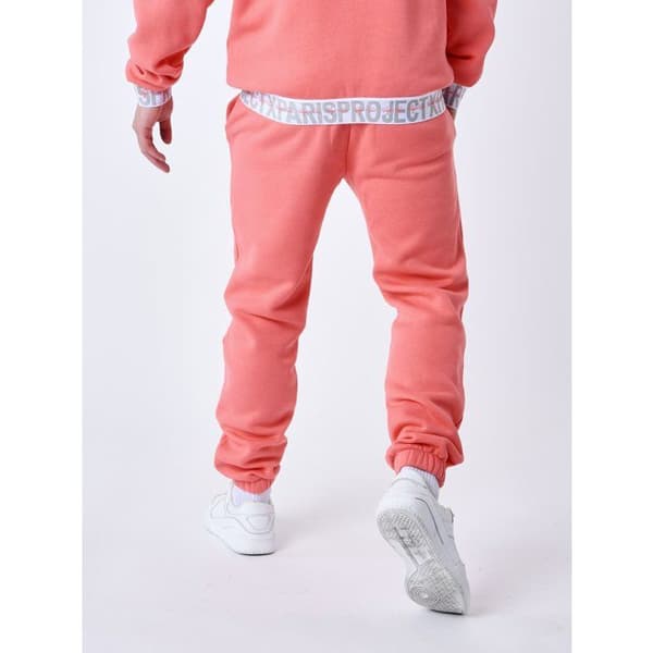 Joggingbyxor med logotypad elastisk midja Rosa S