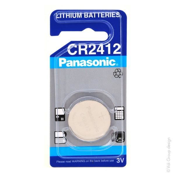 CR2412 PANASONIC 3V 100mAh blisterpaket litiumknappsbatteri