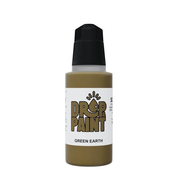Pigment - bindemedel - arabisk gummi Scale75 - 2025780 - Skala 75: droppe av färg Grön jord
