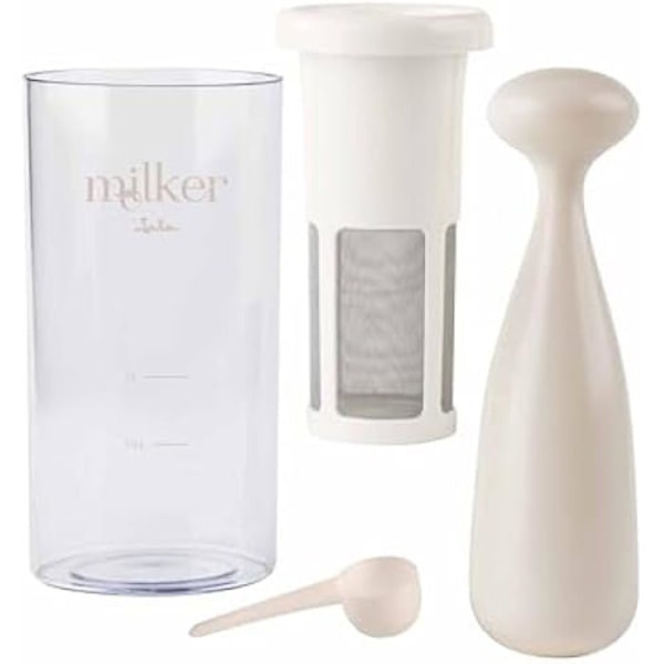 JATA MILKER JELV2300 Maskin för Hemgjord Växtbaserad Mjölk, Havre, Soja, Ris, Mandlar Max Emulsion 1 Liter på 1 Minut. Med 5. Vit