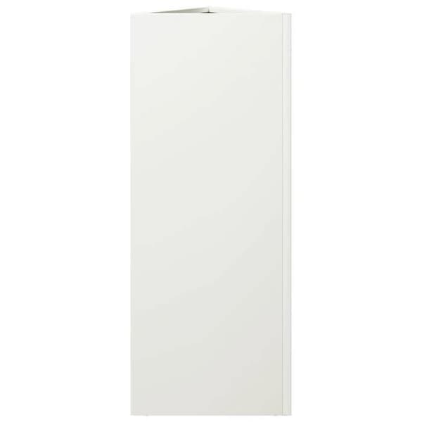 vidaXL Triangulär vit kruka 30x26x75 cm stål 851145