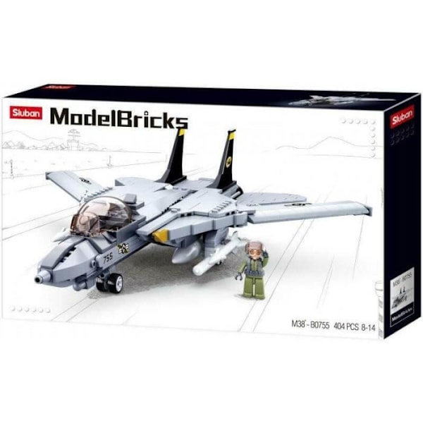 Byggsats - Jet Plane Jet Fighter Army - Sluban - 404 stycken
