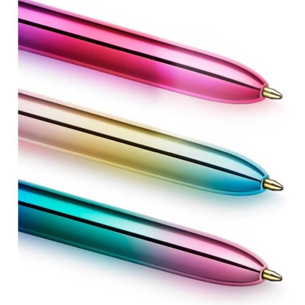 BIC 4-Color Classic infällbar och påfyllningsbar kulspetspenna med medium spets (1,00 mm)