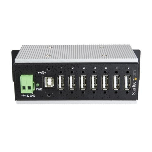 STARTECH 7-portars industriell USB 2.0 Hub med 15kV ESD-skydd