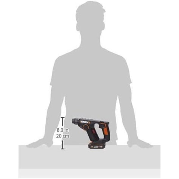 Worx H3 SDS-Plus Slagbor 3-i-1 20V 2bat 2,0Ah