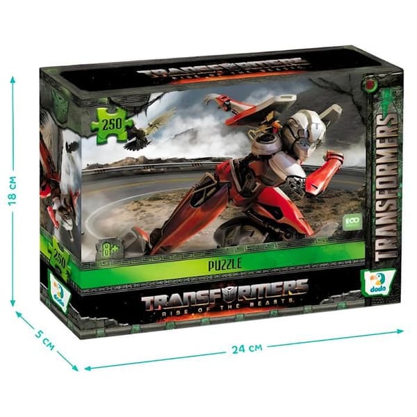 PUZZLE 250 BITAR TRANSFORMERS MED SOFT TOUCH YTTERFALD FÖR BARN