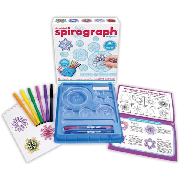 Ritspel - SILVERLIT - SPIROGRAPH - Startset 30 delar - Barn från 8 år och uppåt - Flerfärgad Flerfärgad