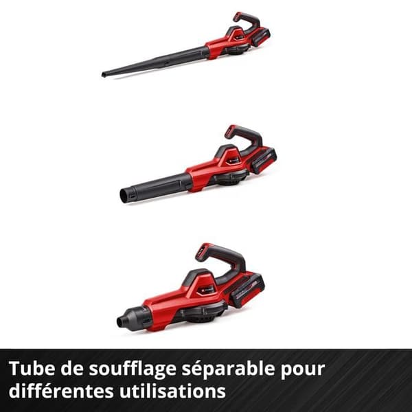 Bladblåsare - EINHELL - GE-UB 18/250 Li E - 18V Power X-Change - 250 km/h - Batteri 4,0 Ah Röd
