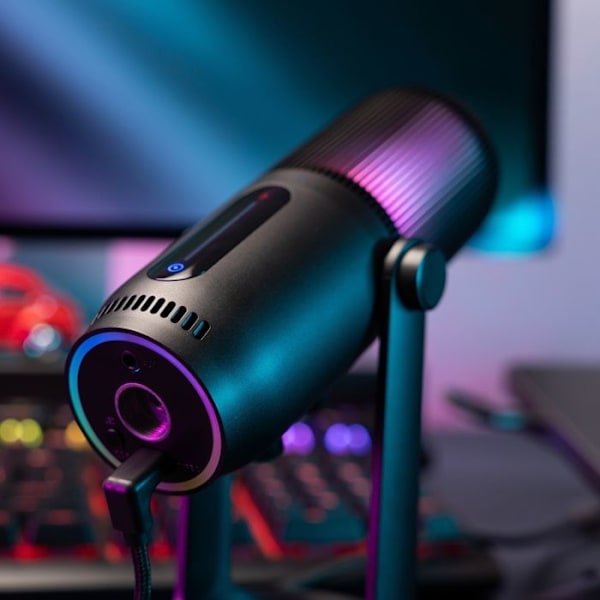 Mikrofon Thronmax MDrill Ghost RGB USB - Svart Svart