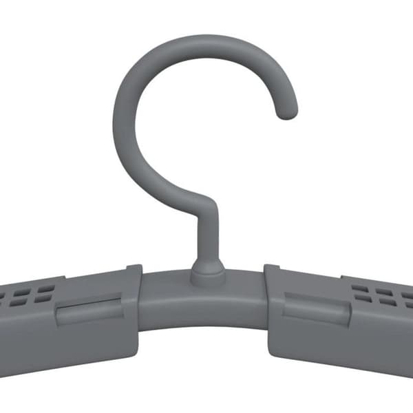 Utvidbara klädhängare - VIDAXL - Set om 5 - Grå - Plast - Modern design Grå