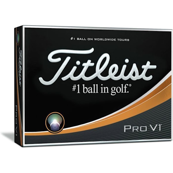 Titleist golfboll - T2025S-BIL - Pro V1 herrbollar, vit, en storlek