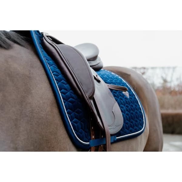 Kentucky Basic Velvet Sadel Pad - Marinblå - Cob