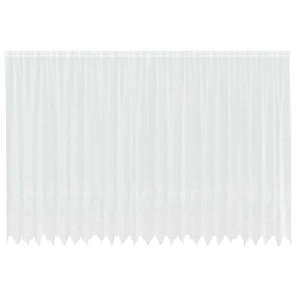 VidaXL Duschdraperi i vit blommönstrad spets 220 x 600 cm polyester Vit