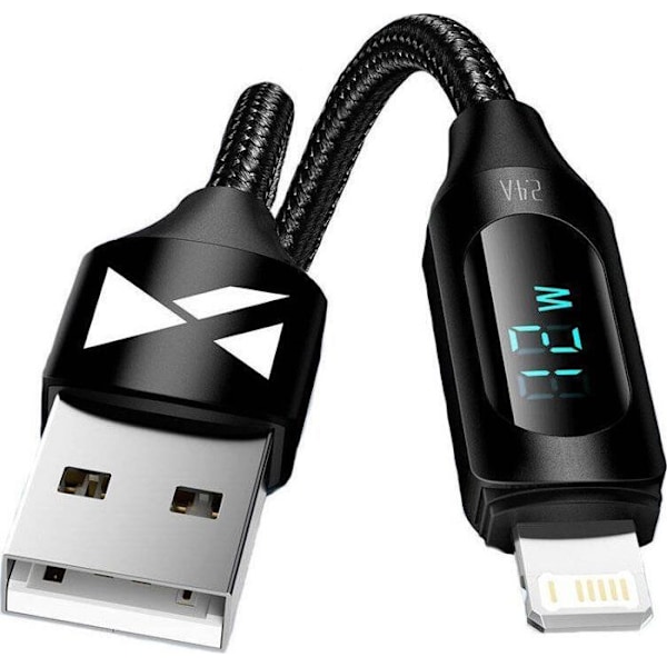 Laddare - nätadapter Wozinsky - 1022013 - USB-A - Lightning-kabel 2 m Svart ()