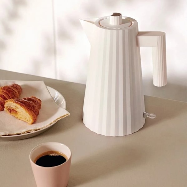 Elektrisk vattenkokare - Alessi - MDL06 W - Termoplastisk harts - Vit - Europeisk kontakt Vit