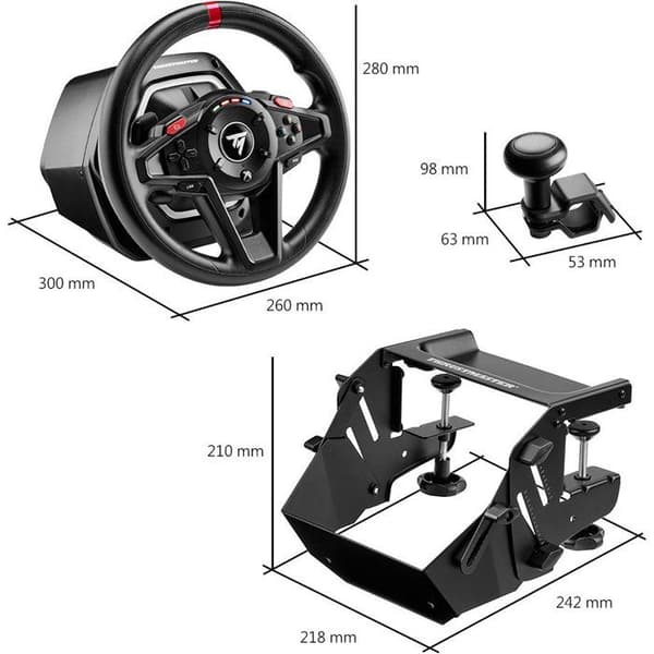 Force Feedback Racing Wheel - THRUSTMASTER - T128 SimTask Pack - Xbox Series X|S, Xbox One, PC Svart