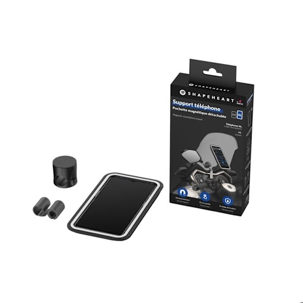 Stöd smartphone - Shapeheart - 2XL - Magnetisk - Retro - Svart svart