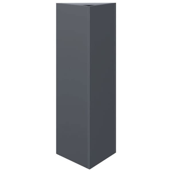 vidaXL Triangulär anthracitblomlåda 30x26x75 cm stål 851147