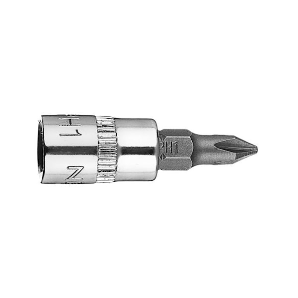 PH1-skruvmejselbit med 1/4" hylsa, kort, 37 mm