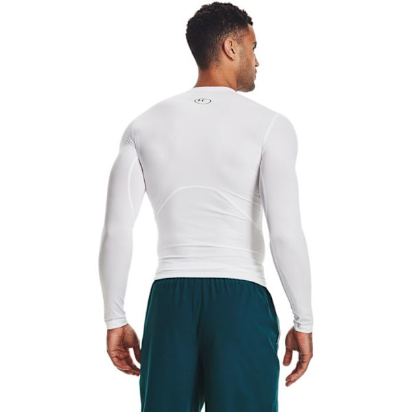 Sporttröja - Under Armour - HG Armour Comp LS - Vit - Långa ärmar - Andas vit svart M
