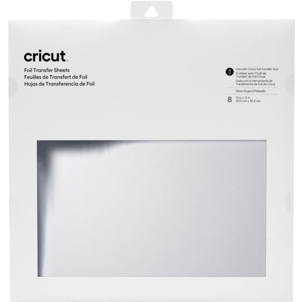 Cricut: Silverfolieöverföringsark 12" 8 Count