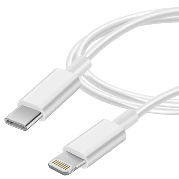 USB Typ C till Lightning 2M Laddnings- och synkroniseringskabel Maxlife Vit