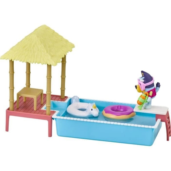 Bluey's Swimming Pool Figure - MOOSE TOYS - Lekset med tillbehör för barn från 3 år och uppåt Flerfärgad