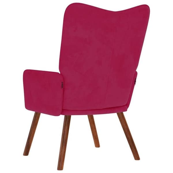 vidaXL Recliner Röd vinröd Sammet 4016815