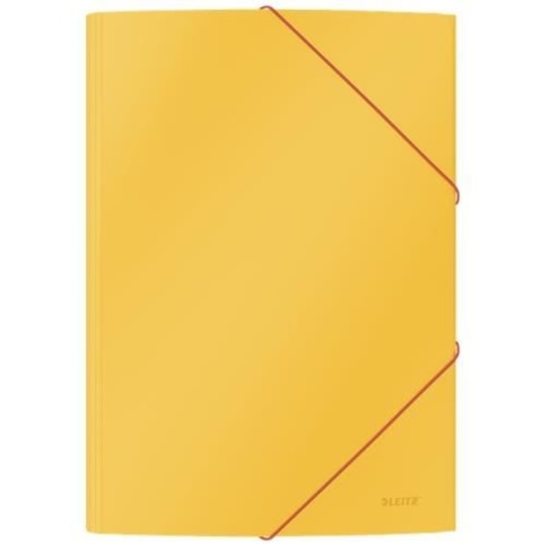 Mapp med 3 fickor - LEITZ - 30020 - Gul - A4 - Kapacitet 150 ark Gul