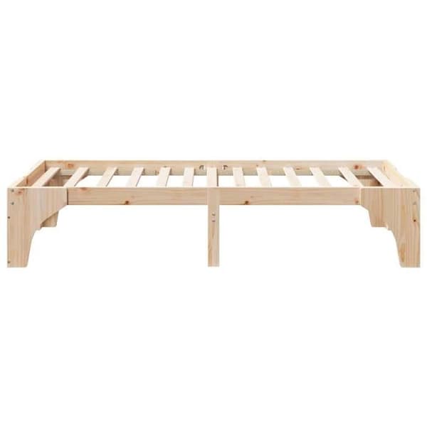vidaXL Sängram Brun 80 x 200 cm Massivt trä 873007